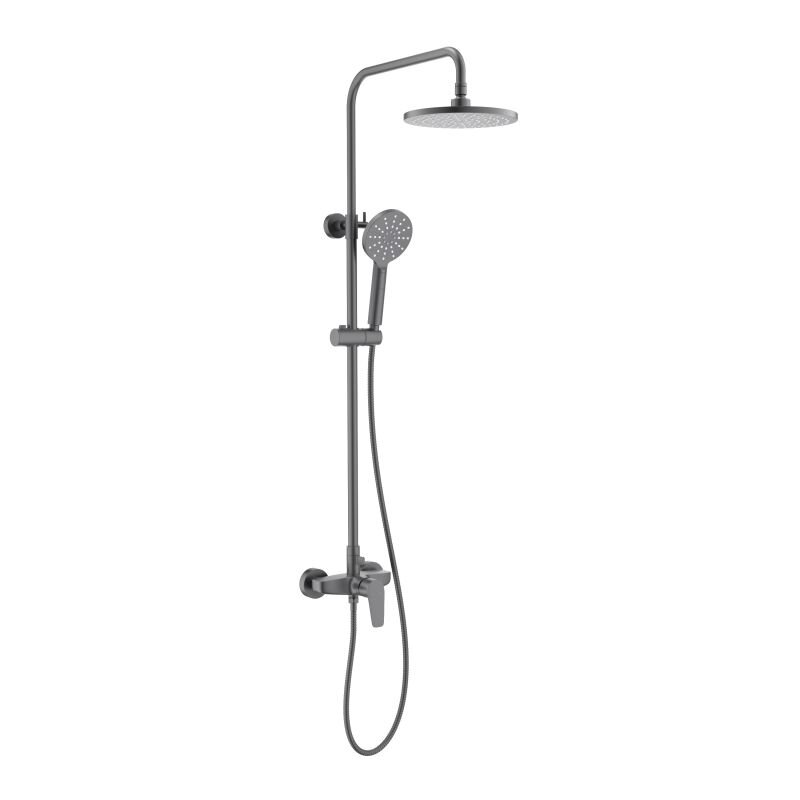 Изображение товара Душевая система Aquatek Бетта AQ2160BGM, черный хром шлифованный