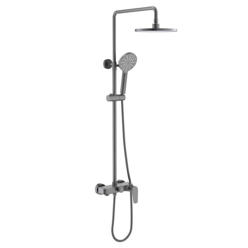 Изображение товара Душевая система Aquatek Бетта AQ2140BGM, черный хром шлифованный