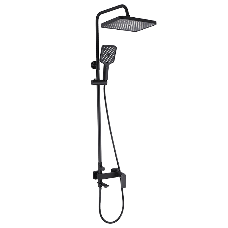 Изображение товара Душевая система Osgard Fendi Black 68050 с тропическим душем и поворотным изливом