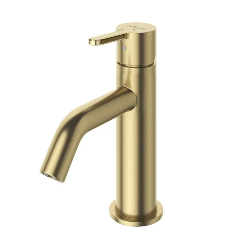 Изображение товара Смеситель для раковины Cezares LEAF-LSM2-SR с донным клапаном золото