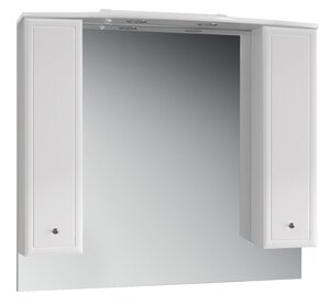 Изображение товара Зеркальный шкаф Belux Стиль В 105 Ш с подсветкой, белый глянцевый, 105 см