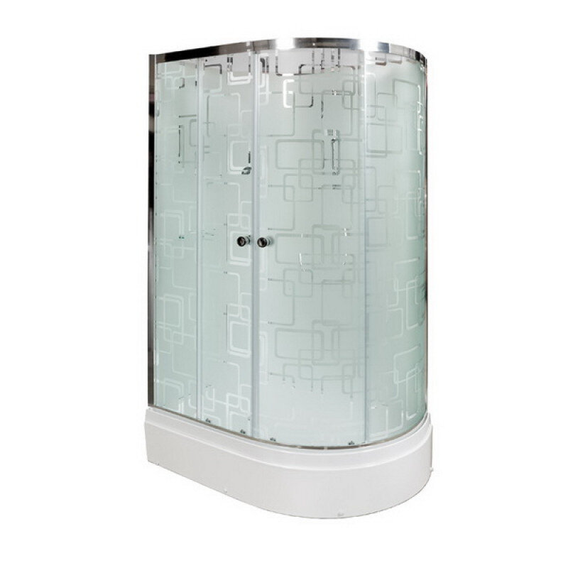 Изображение товара Душевая кабина AvaCan EM2712LN/EM2712RN, 120x80 см, раздвижная, стекло матовое, хром профиль