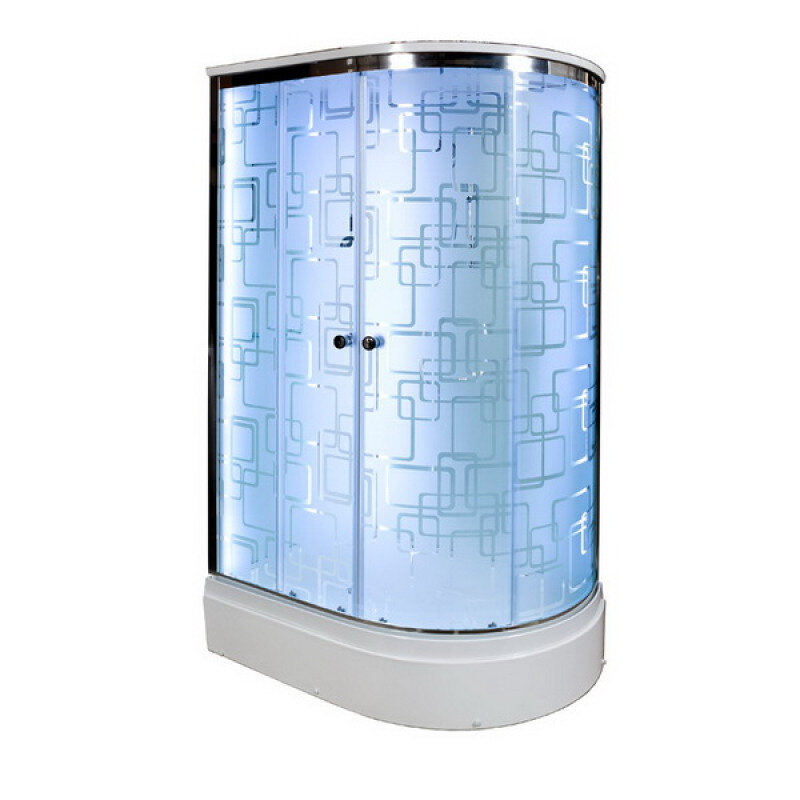 Изображение товара Душевая кабина AvaCan EM2712LLED/EM2712RLED 120x80 см с LED-подсветкой и крышей