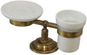 Изображение товара Мыльница и стакан Migliore Mirella ML.MRL-M067.DO - золото