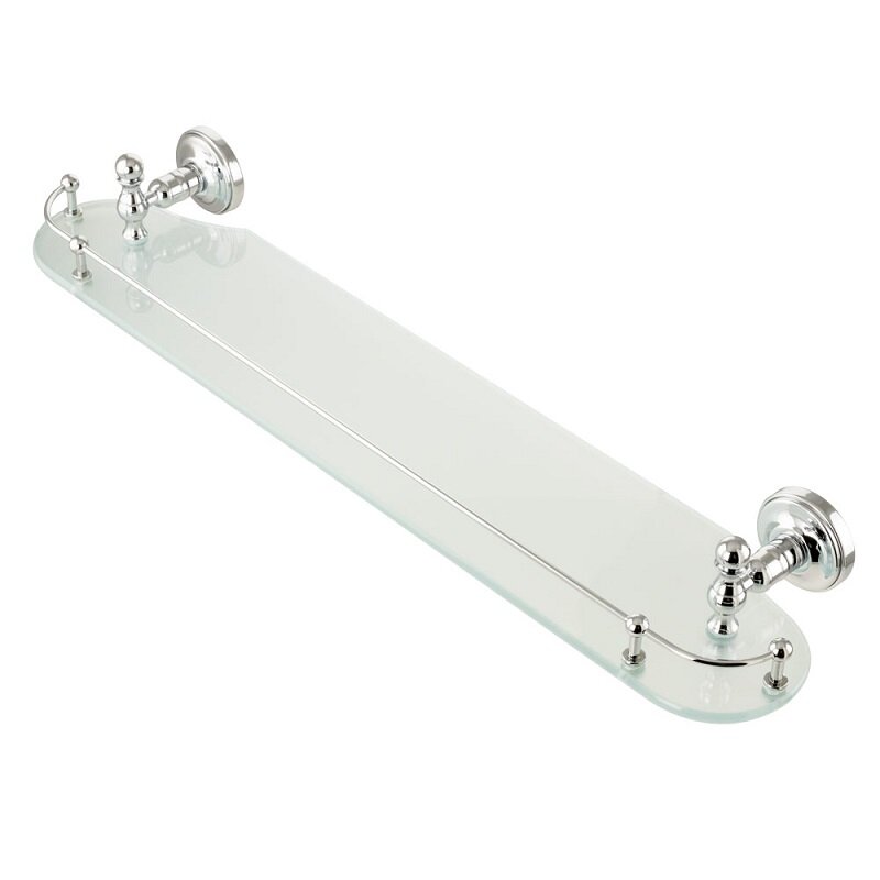 Изображение товара Полка для ванной Migliore Mirella 58 см хром стеклянная с ограничителем