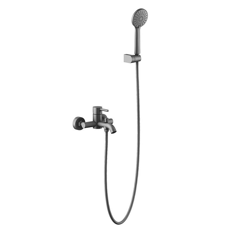 Изображение товара Смеситель Aquatek Европа AQ1349BGM, для ванны и душа с душевым гарнитуром, оружейная сталь