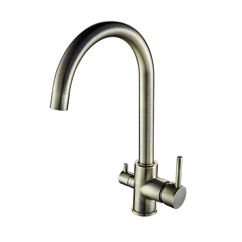 Изображение товара Смеситель Osgard Gron Plus 87973, для кухонной мойки, с подключением к фильтру, античная бронза