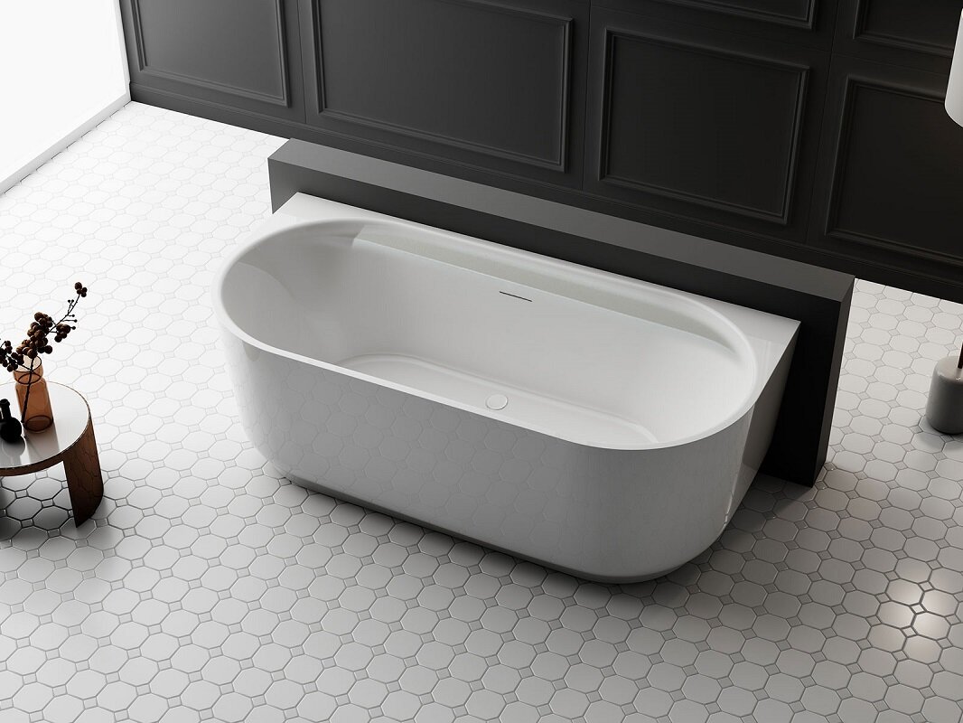 Изображение товара Акриловая ванна Vincea VBT-621B 170x80 см овальная белая для ванной комнаты