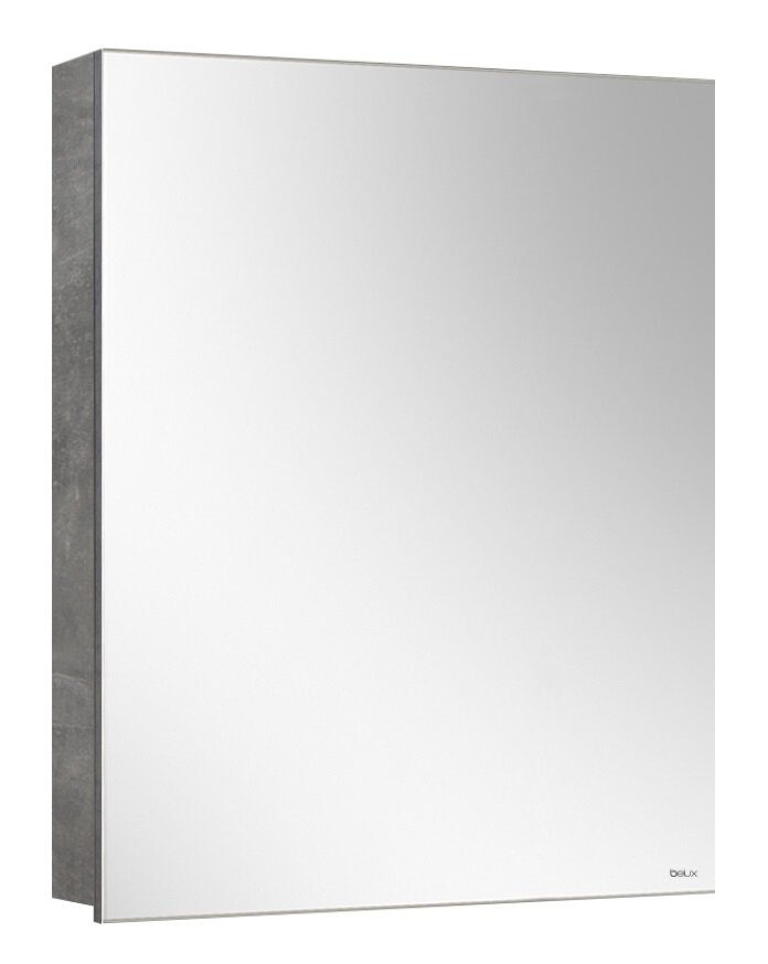 Изображение товара Зеркальный шкаф Belux Стокгольм ВШ 60 Зеркало 60x71 см, светло-серый бетон чикаго