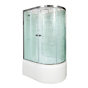 Изображение товара Душевая кабина AvaCan EM4511LN/EM4511RN 110x80 см с матовым стеклом и хром профилем