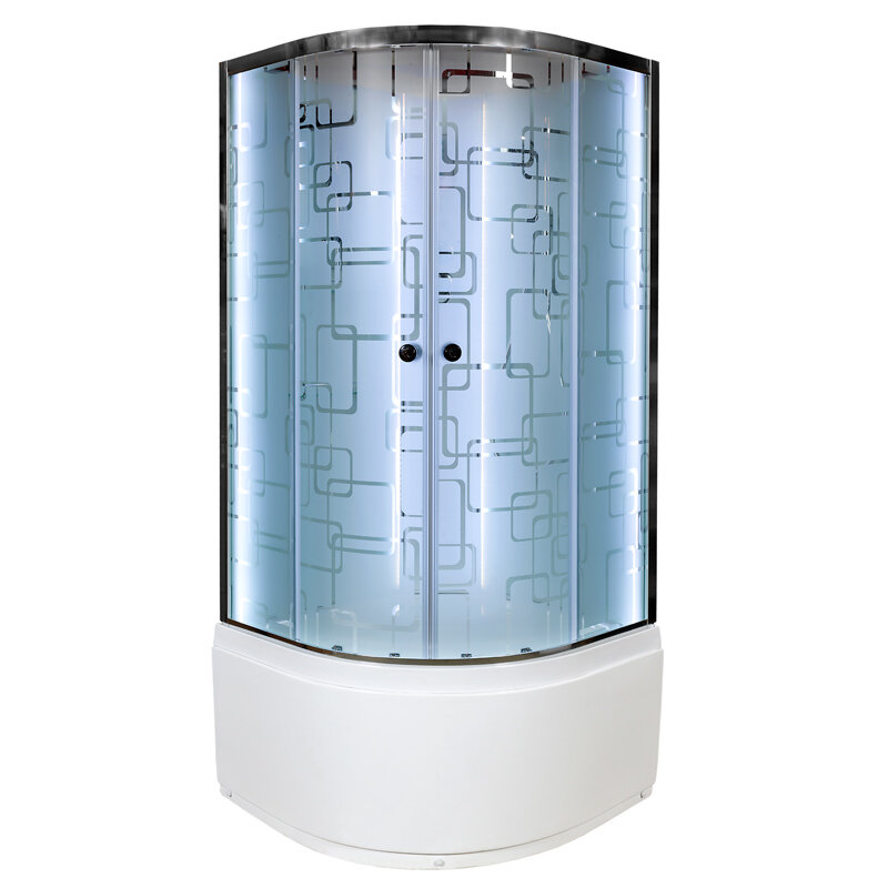 Изображение товара Душевая кабина AvaCan EM4580NLED 80x80 см с LED-подсветкой и высоким поддоном