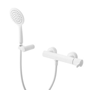 Изображение товара Смеситель для душа Cezares LEAF-D-BIO с душевым гарнитуром и белым матовым покрытием