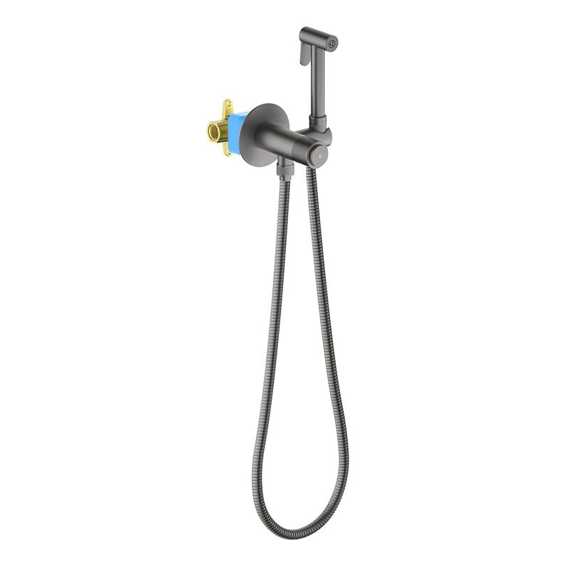 Изображение товара  Гигиенический душ Aquatek Бетта Select, AQ1023BGM, со смесителем, оружейная сталь