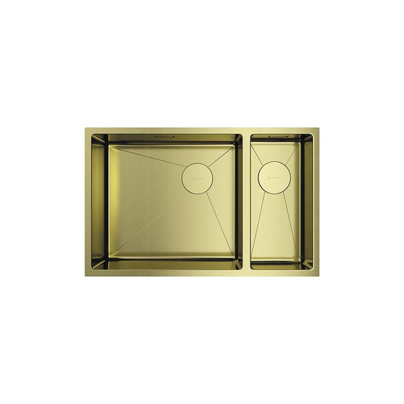 Изображение товара Мойка кухонная Omoikiri Taki 69-2-U/IF-SIDE LG-L 4997051 нержавеющая сталь, левая, светлое золото