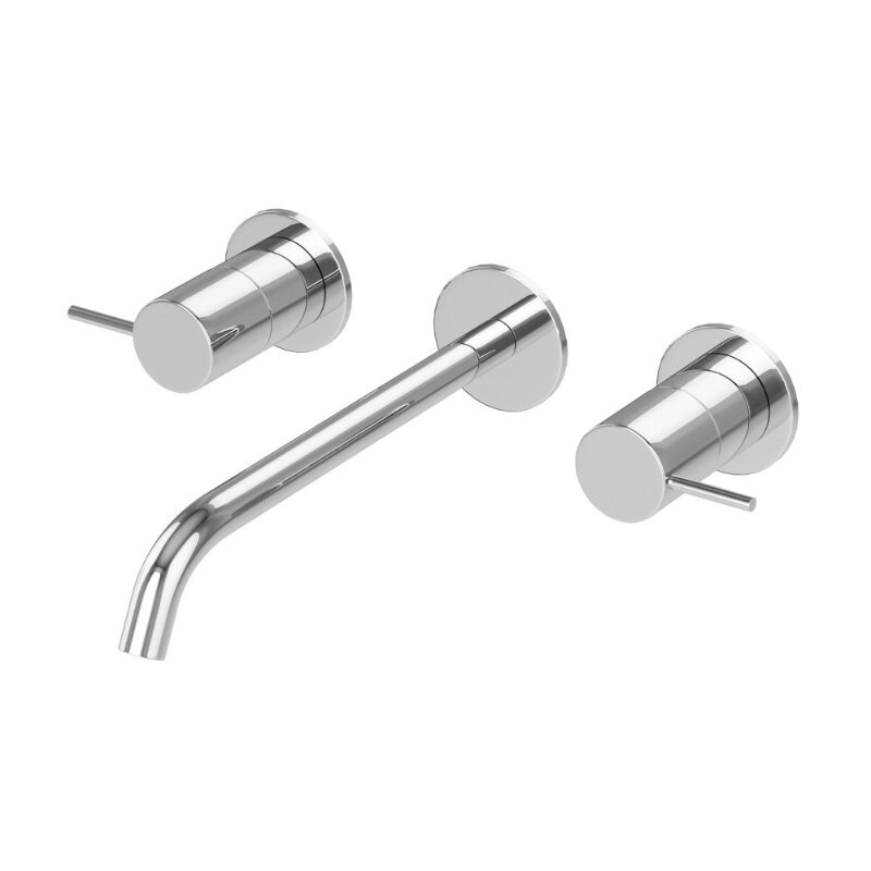 Изображение товара Смеситель для раковины Cezares LEAF-BLI3L-20-L-01-W0 с хромированным покрытием, двухвентильный