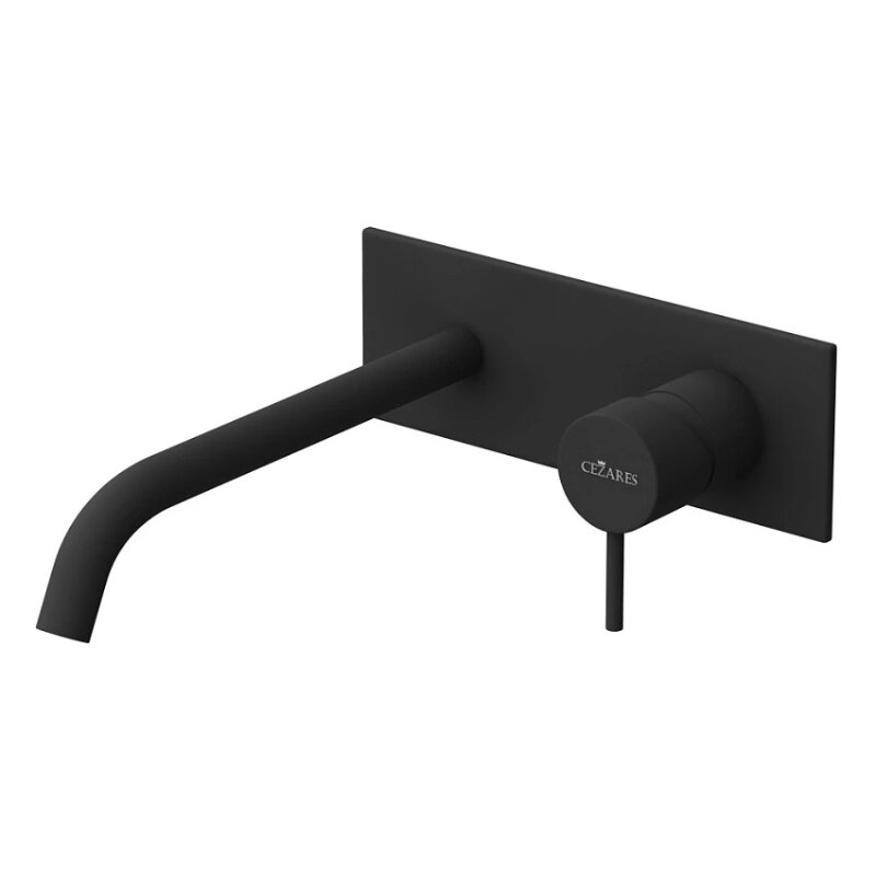 Изображение товара Смеситель для раковины Cezares LEAF-BLI1-L-NOP черный матовый 22.6 см