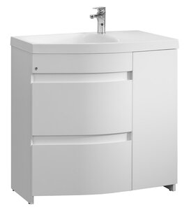 Изображение товара Тумба под раковину Belux Токио Н 80-02 белая глянцевая 80 см