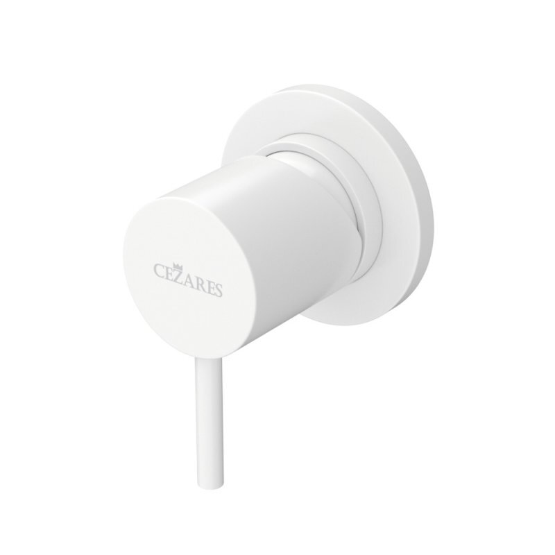 Изображение товара Современный однорычажный смеситель для душа Cezares LEAF-DIM-L-BIO, белый матовый