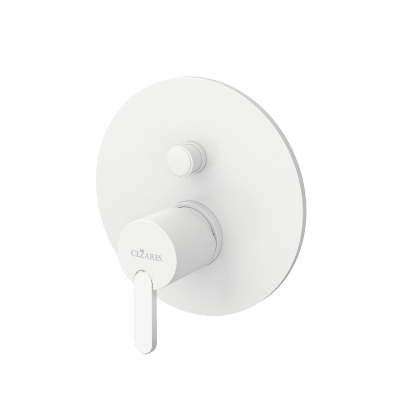 Изображение товара Смеситель Cezares LEAF-VDIM-BIO для душа, белый матовый, скрытый монтаж