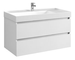 Изображение товара Тумба под раковину Belux Фаворит НП 100-02 белая 100 см подвесная Изображение товара Тумба под раковину Belux Фаворит НП 100-02 белая 100 см подвесная