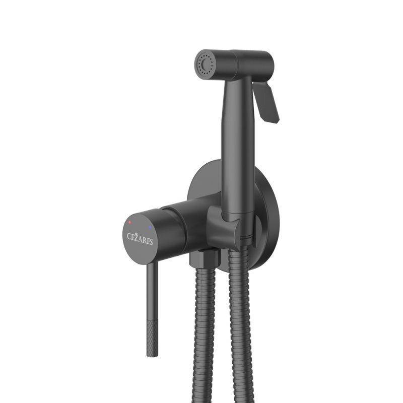 Изображение товара Гигиенический душ Cezares RELAX-DIF-NOP, со смесителем, черный матовый