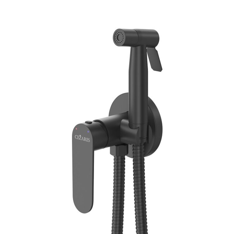 Изображение товара Гигиенический душ Cezares STYLUS-DIF-NOP, со смесителем, черный матовый