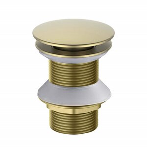 Изображение товара Донный клапан для раковины Aquatek AQ6003BG, клик-клак, золото шлифованное