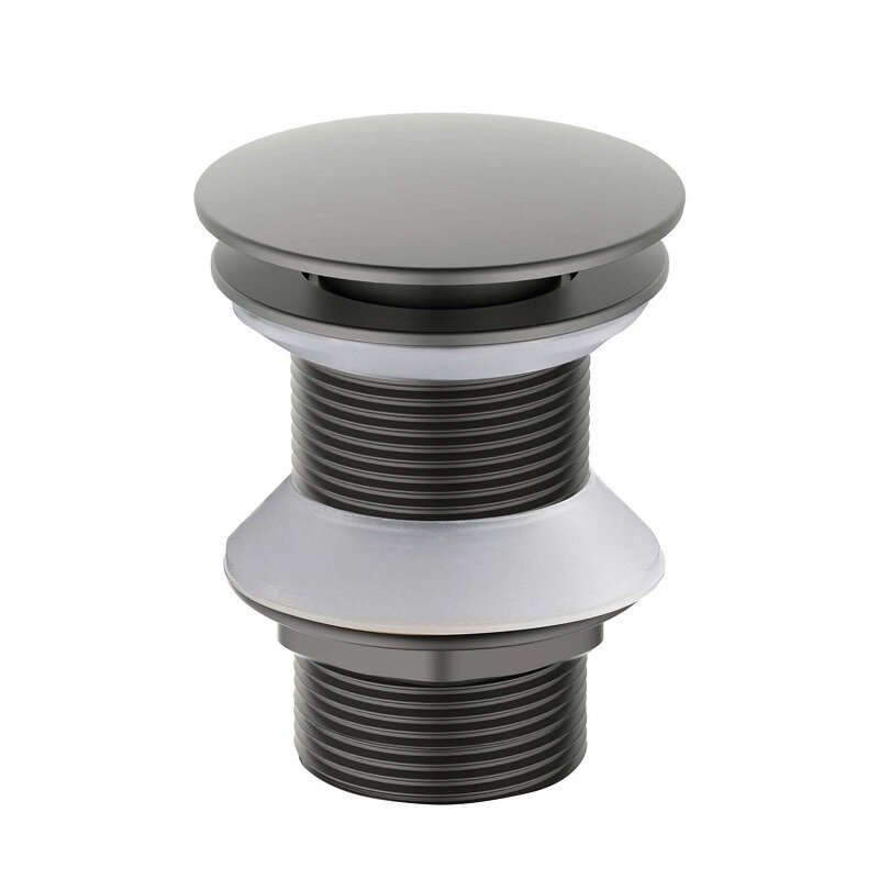 Изображение товара Донный клапан для раковины Aquatek AQ6003BGM клик-клак оружейная сталь