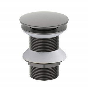 Изображение товара Донный клапан для раковины Aquatek AQ6003BGM, клик-клак, оружейная сталь