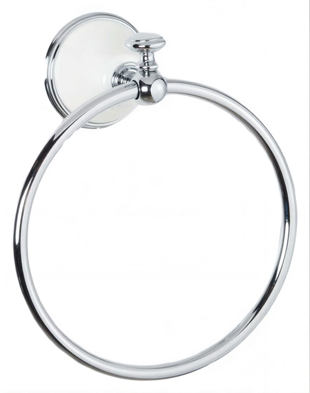 Изображение товара Полотенцедержатель кольцо Tiffany World Harmony TWHA015bi/cr, 22 см, белый/хром Изображение товара Полотенцедержатель кольцо Tiffany World Harmony TWHA015bi/cr, 22 см, белый/хром
