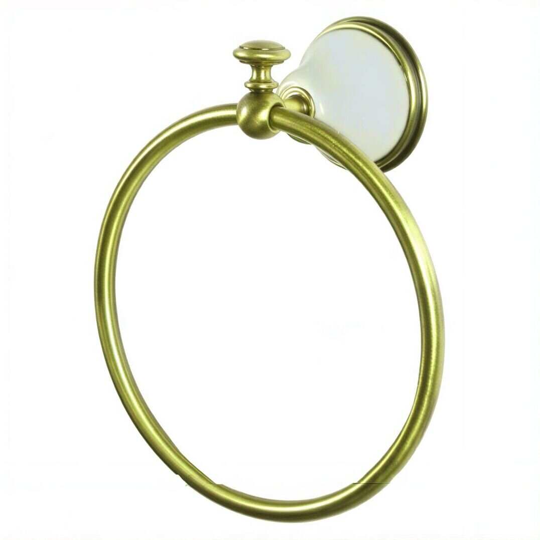 Изображение товара Полотенцедержатель кольцо Tiffany World Harmony TWHA015bi/oro, 22 см, белый/золото