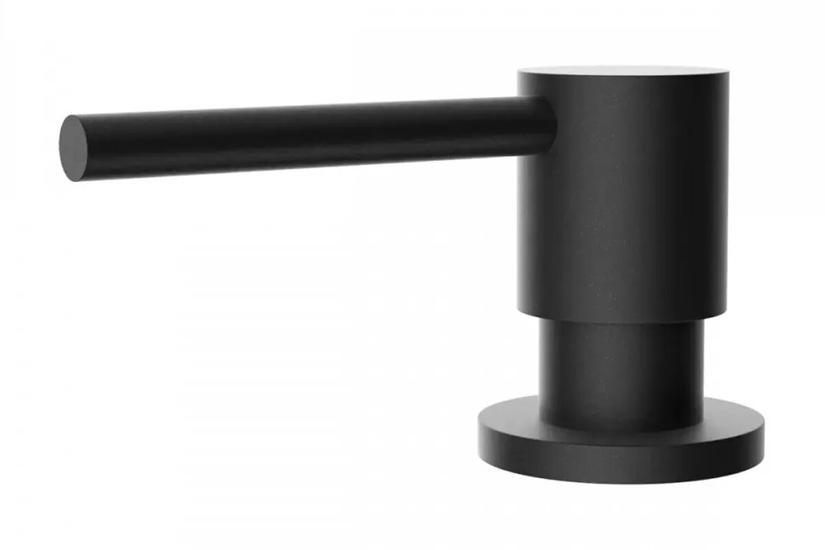 Изображение товара Дозатор встраиваемый для жидкого мыла Omoikiri OM-03-BL 4995045 черный, для кухонной мойки