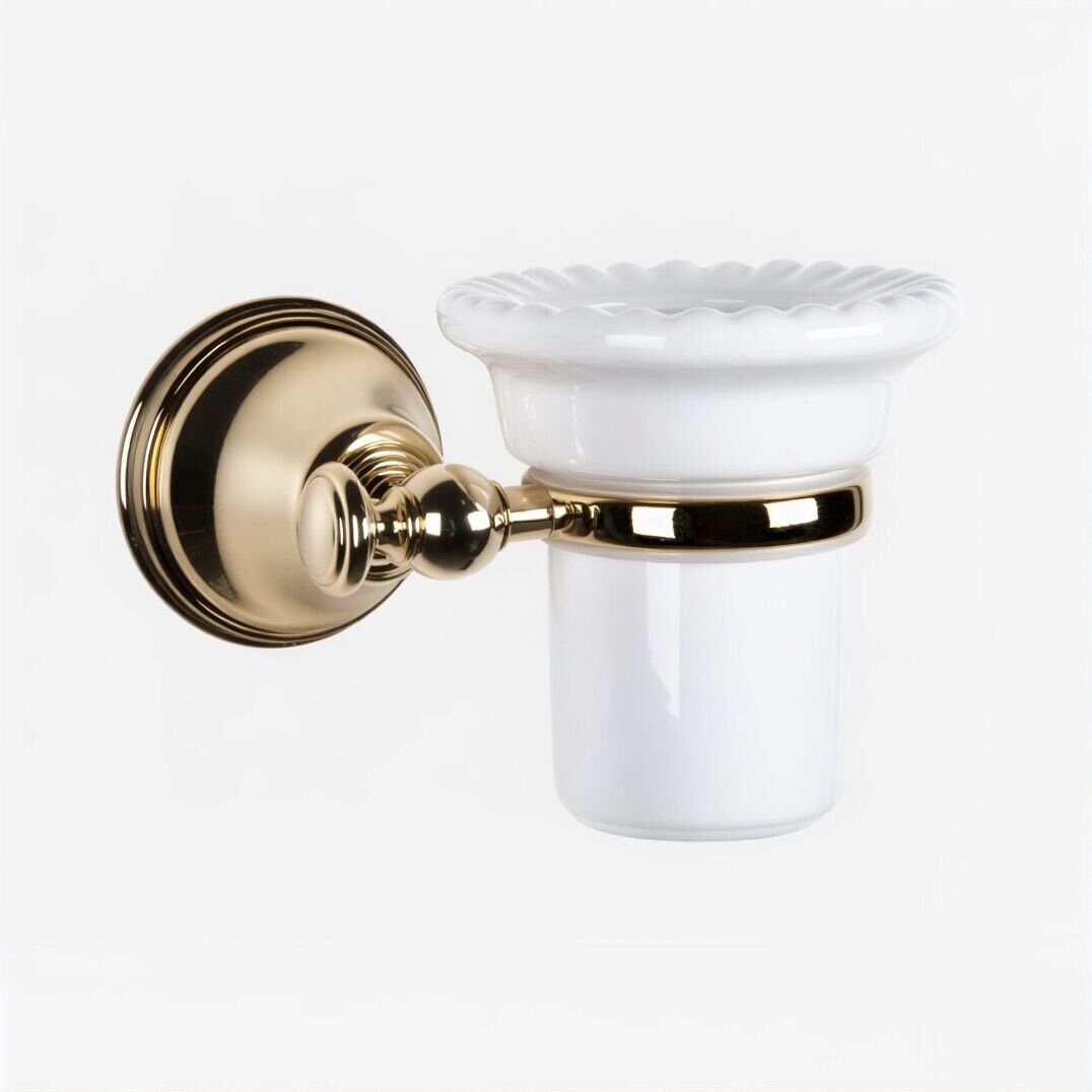 Изображение товара Стакан для щеток Tiffany World Harmony TWHA109oro, золото Изображение товара Стакан для щеток Tiffany World Harmony TWHA109oro, золото