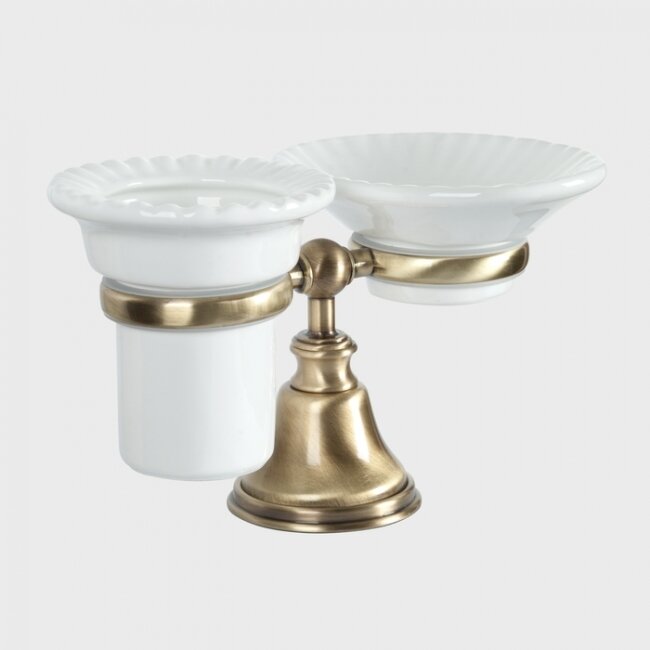 Изображение товара Мыльница и стакан для щеток Tiffany World Harmony TWHA141br, бронза