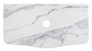 Изображение товара Столешница Belux Анжело 1100, 4810924271563, мрамор белый П-05, белый матовый