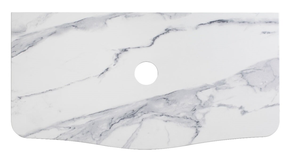 Изображение товара Столешница Belux Анжело 1100, 4810924271563, мрамор белый П-05, белый матовый