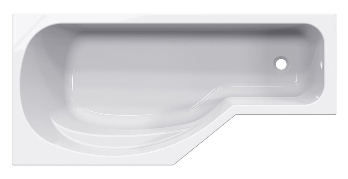 Изображение товара Ванна из искусственного камня Belux Вена ВВ-1600, угловая, асимметричная, белая