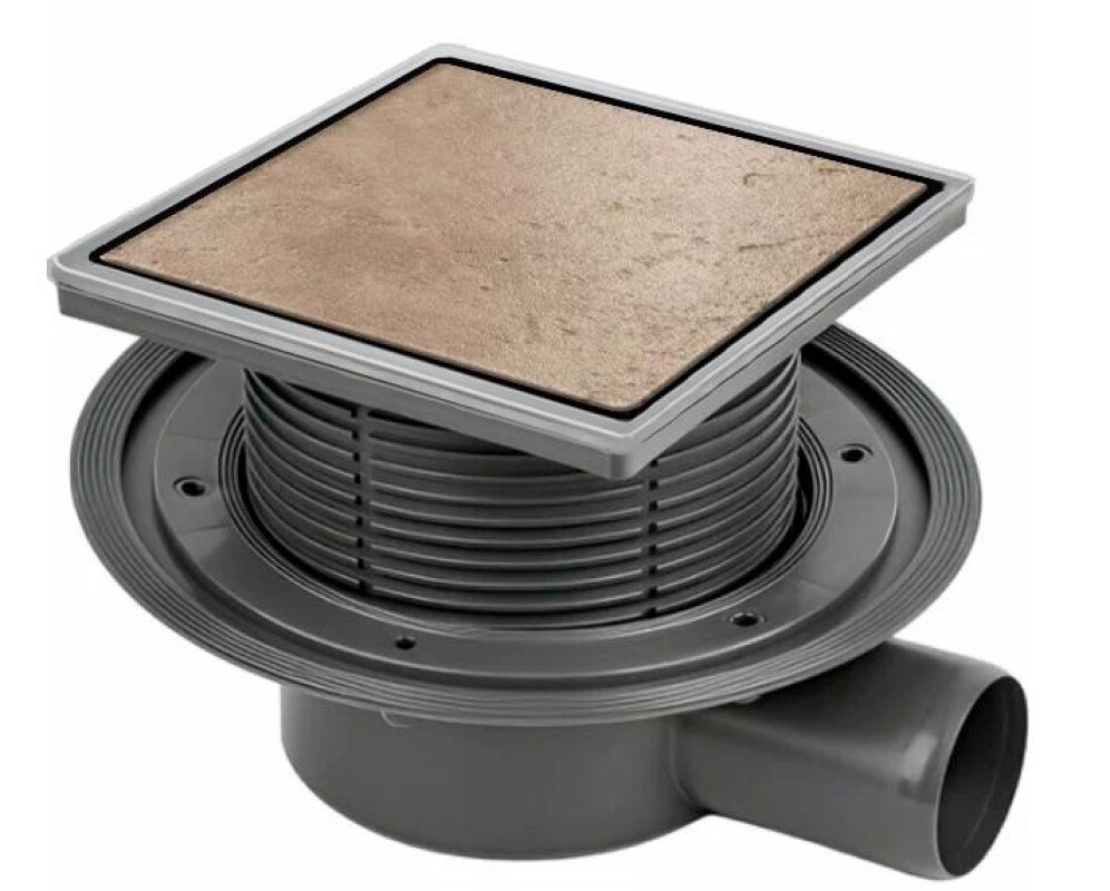 Изображение товара Душевой трап Bettoserb 15х15 Designer Beauty с комбинированным затвором и рамкой из нержавеющей ста