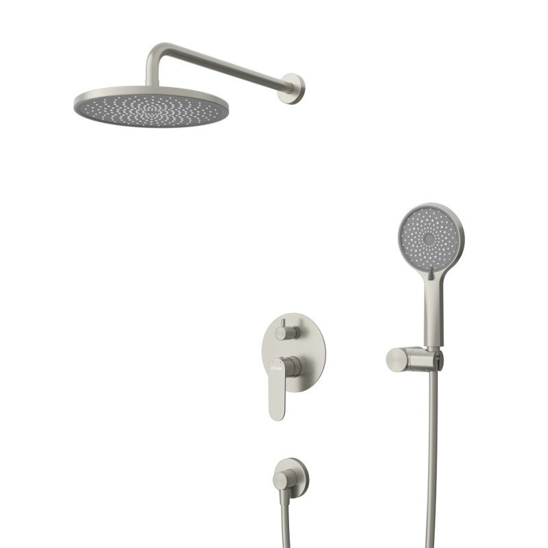 Изображение товара Душевая система Cezares Stylus-DSET-IN (сатин) — скрытый монтаж, 3 режима ручного душа