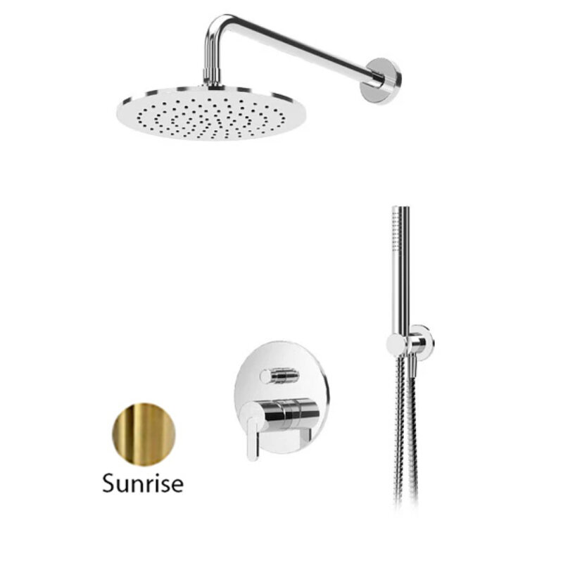 Изображение товара Душевая система Cezares LEAF-DSIP-30-SR золото для стильного и комфортного водоснабжения