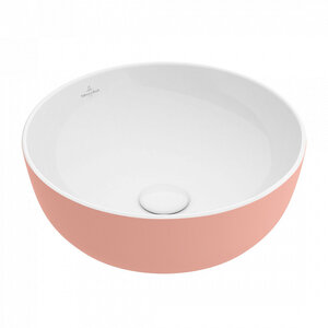 Изображение товара Раковина Villeroy&Boch Artis 43 см TitanCeram розовая без перелива Изображение товара Раковина Villeroy&Boch Artis 43 см TitanCeram розовая без перелива