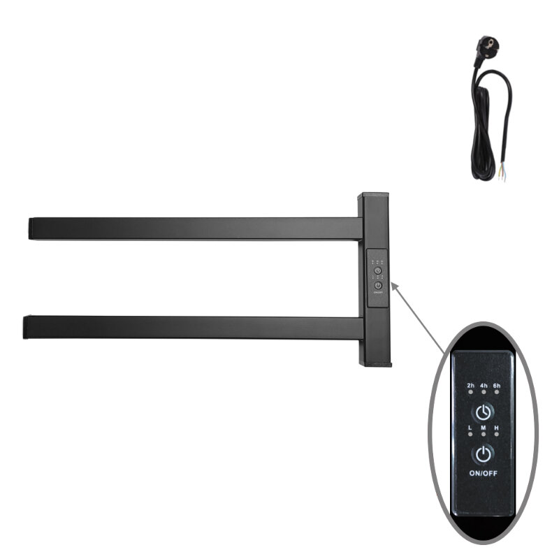 Изображение товара Электрический полотенцесушитель Маргроид Cook 1840 1081 9005R 40 см черный матовый