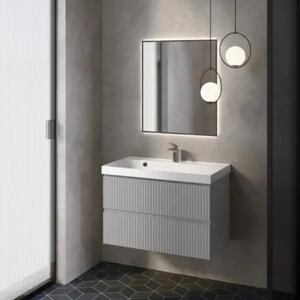 Изображение товара Тумба под раковину Aquame S1 AQM900180GM, 80 см, подвесная, цвет серый