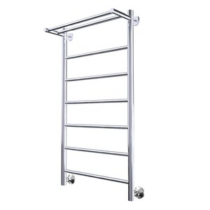 Изображение товара Полотенцесушитель водяной Тругор Аспект серия 1, Аспект1/нп10050П, ширина 55 см, высота 100 см, подключение нижнее, с полкой, хром