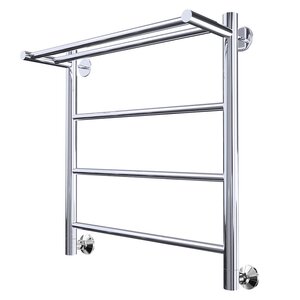 Изображение товара Полотенцесушитель водяной Тругор Аспект серия 1, Аспект1/нп6050П, ширина 55 см, высота 60 см, подключение нижнее, с полкой, хром