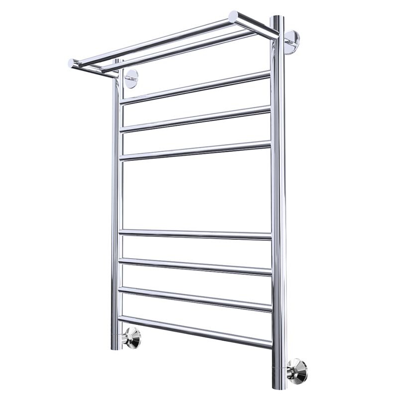 Изображение товара Полотенцесушитель водяной Тругор Аспект серия 1, Аспект1/нп8050П, ширина 50 см, высота 80 см, подключение нижнее, с полкой, хром