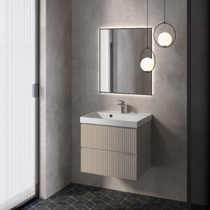 Изображение товара Тумба под раковину Aquame S1 AQM900160BG, 60 см, подвесная, цвет бежевый