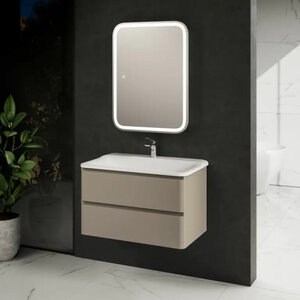 Изображение товара Тумба под раковину Aquame S4 AQM900480BG, 80 см, подвесная, цвет бежевый