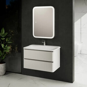 Изображение товара Тумба под раковину Aquame S4 AQM900480WH, 80 см, подвесная, цвет белый