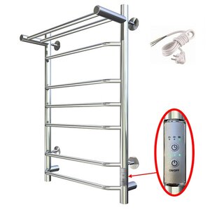 Изображение товара Полотенцесушитель электрический Тругор Браво Пэк сп серия 3, БравоПэксп3П/805032, ширина 50 см, высота 80 см, диммер справа, с полкой, хром